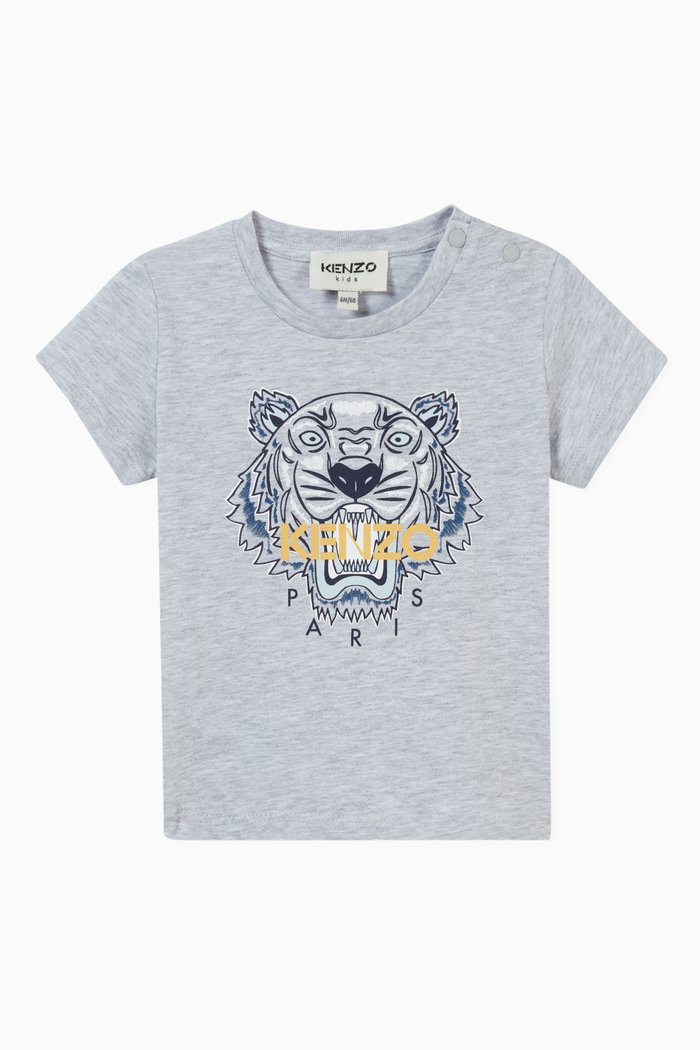 

Kenzo Tiger T-shirt in Organic Cotton, Grey