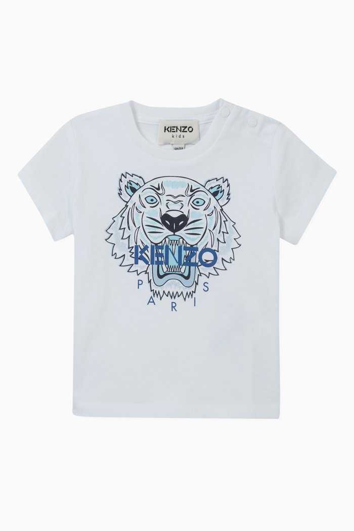

Kenzo Tiger Graphic T-shirt in Organic Cotton, White