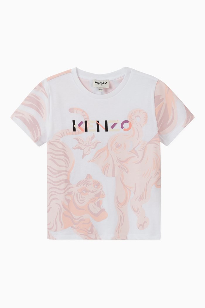 

Kenzo Tiger Friends T-shirt in Cotton, White