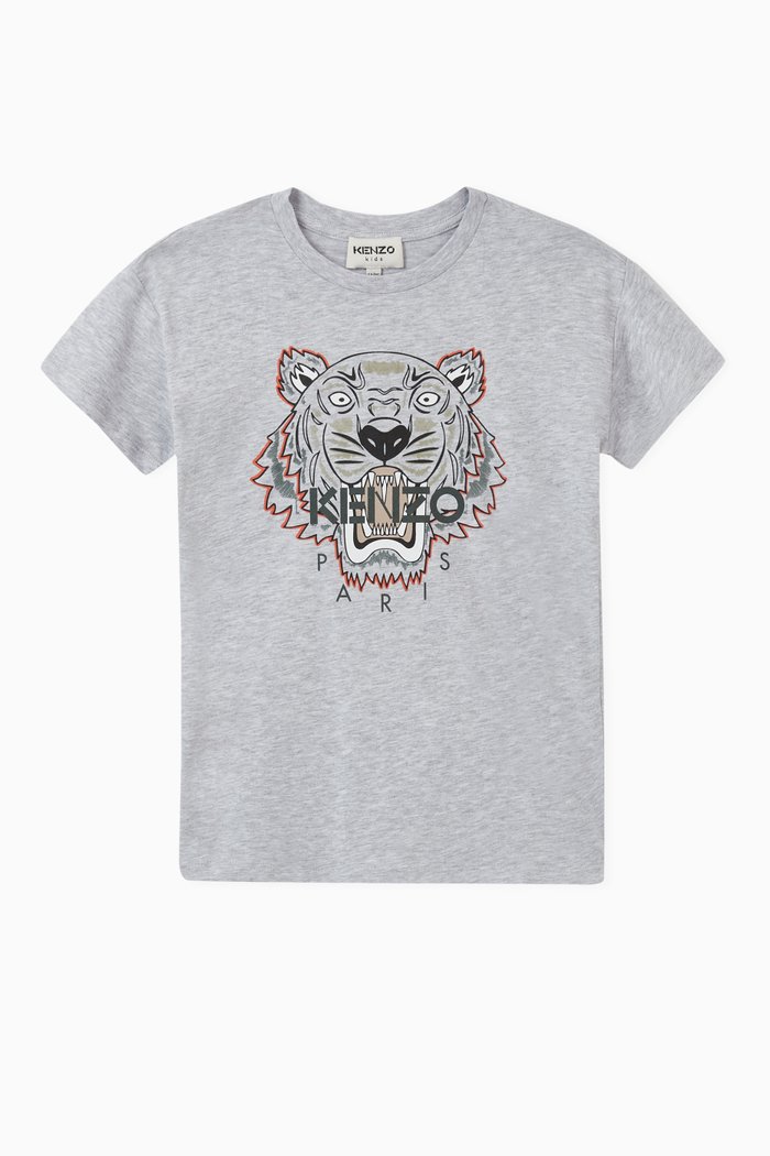 

Kenzo Tiger Graphic T-shirt in Cotton, Grey