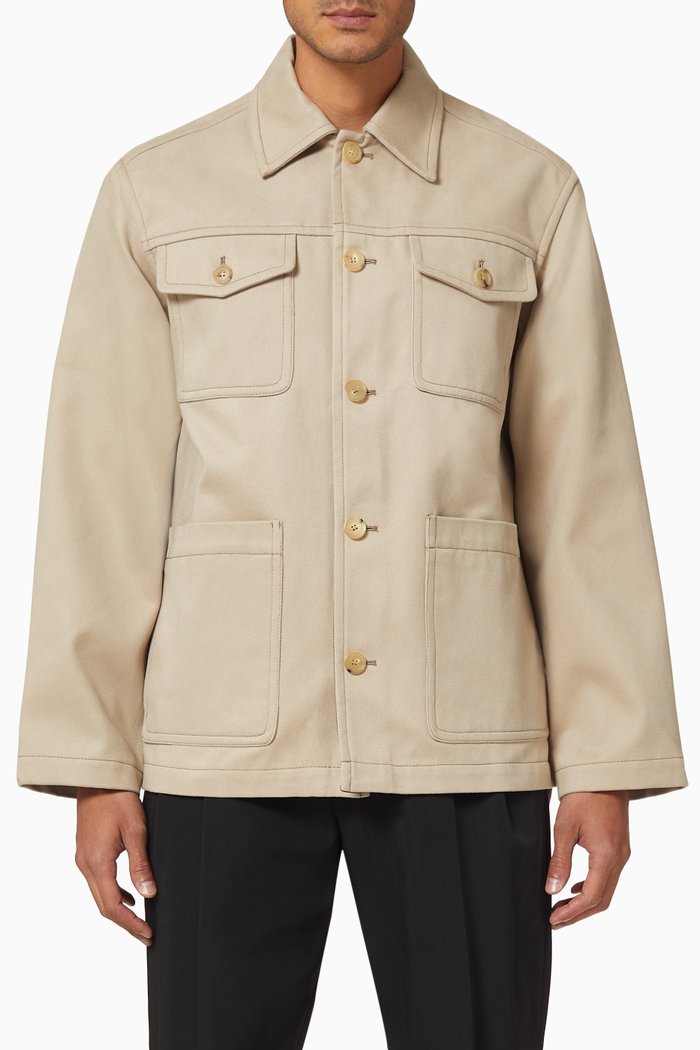 

Shirt Jacket in Cotton, Neutral