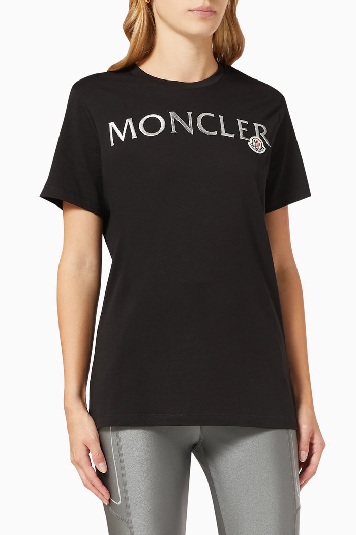 

Relief Logo Girocollo Jersey T-shirt, Black