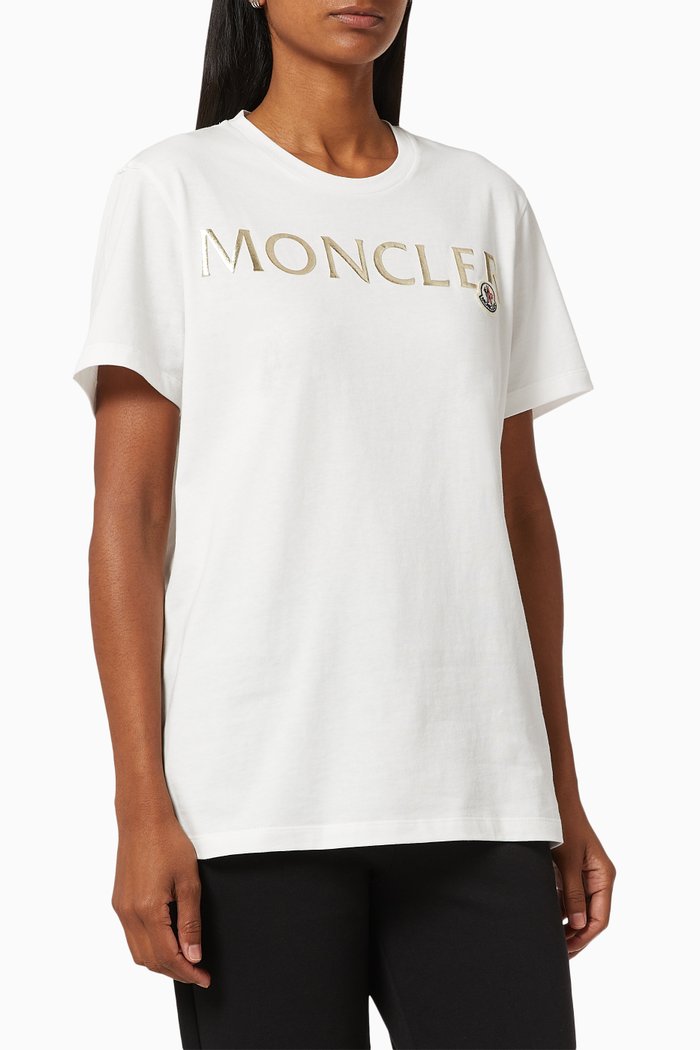 

Relief Logo Girocollo Jersey T-shirt, White