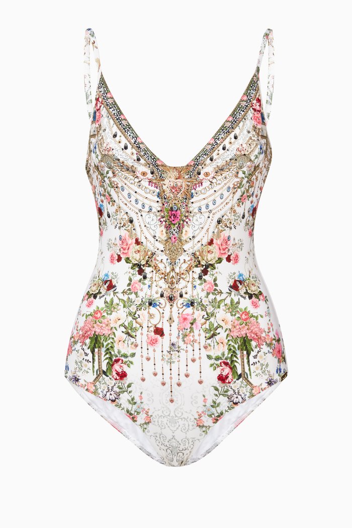 

Star Cross One-Piece Swimsuit, White