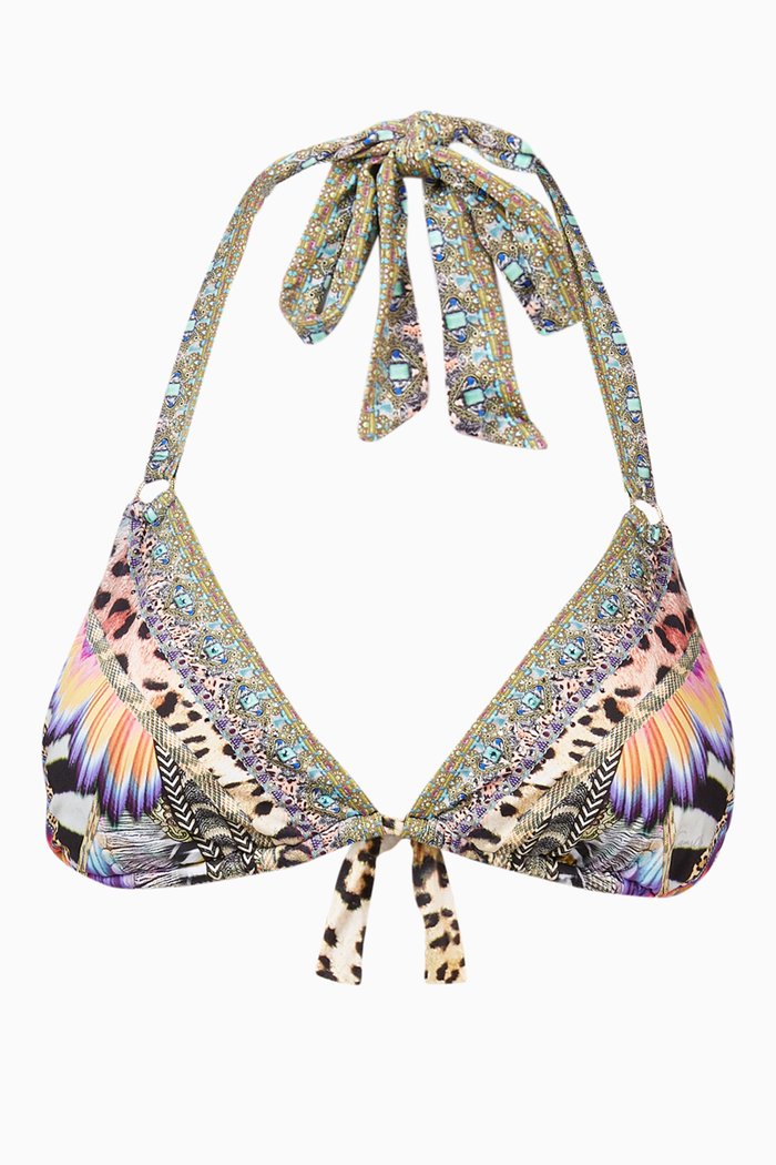 

Triangle Ring Bikini Top, Blue