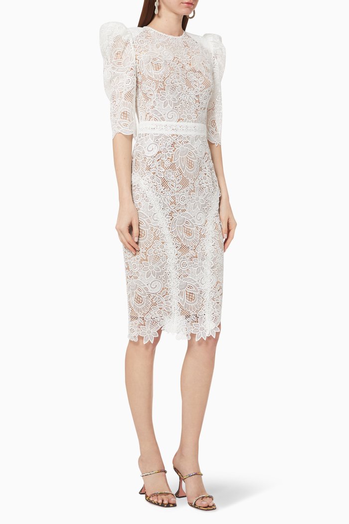 

Madeleine Midi Dress, White