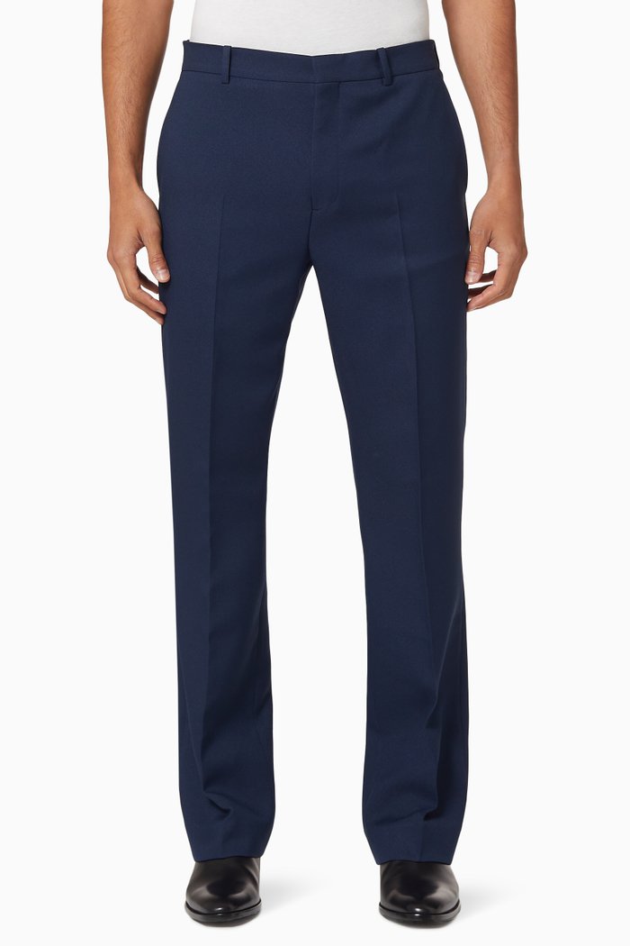 Tailored Trousers in Twill, Blue