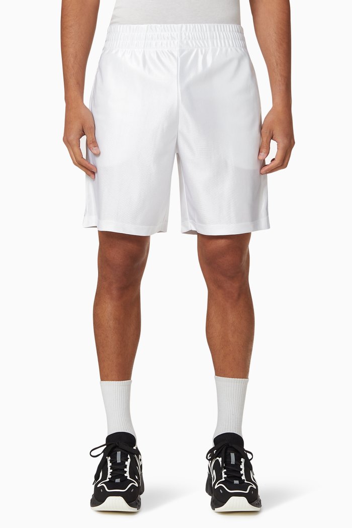

Side Stripe Track Shorts, White