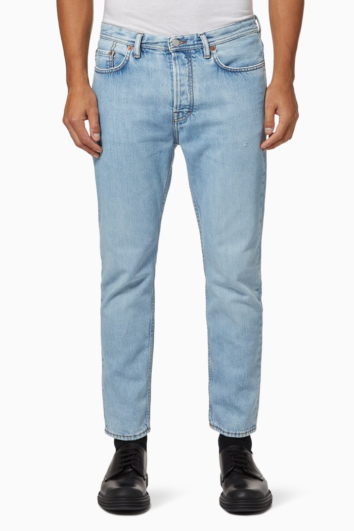 

Slim-Fit Tapered Denim Jeans, Blue