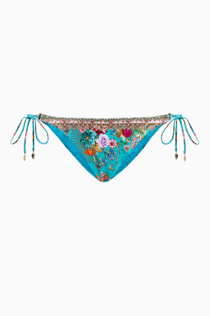 Printed Bikini Bottom, Blue