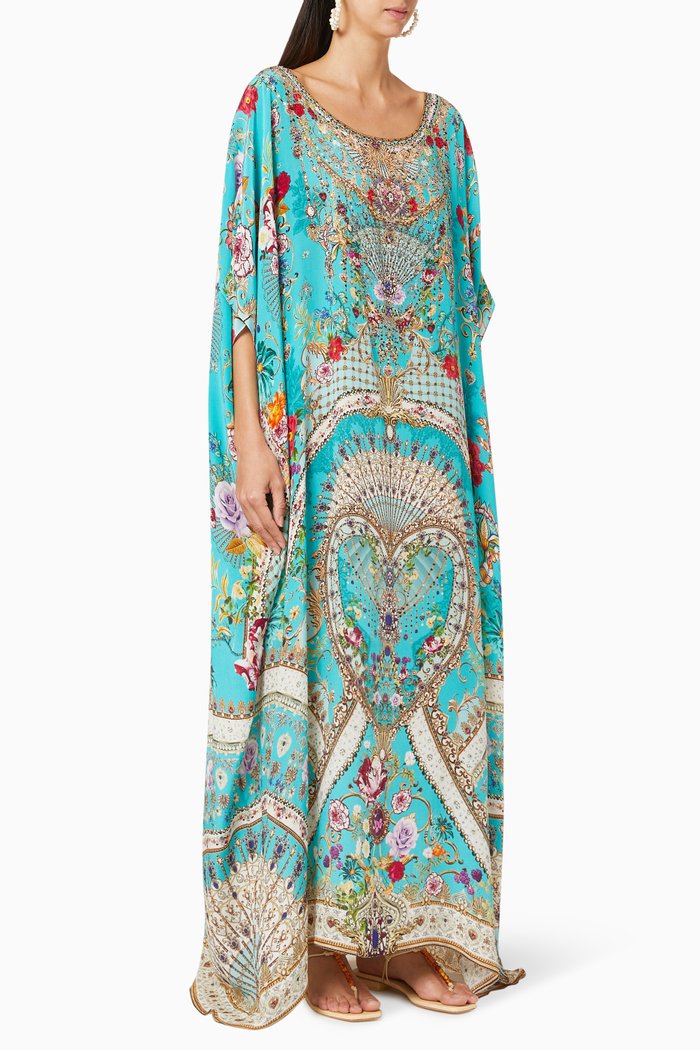 A Sonnet for Satine Silk Kaftan, Blue