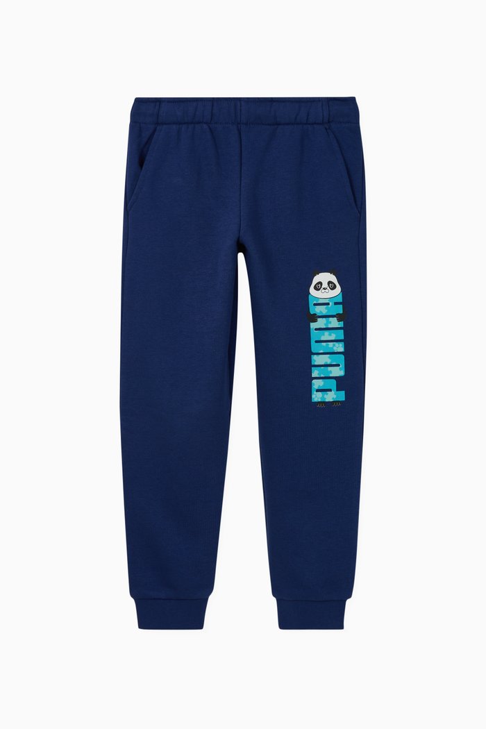 

Paw Panda Jersey Sweatpants, Blue