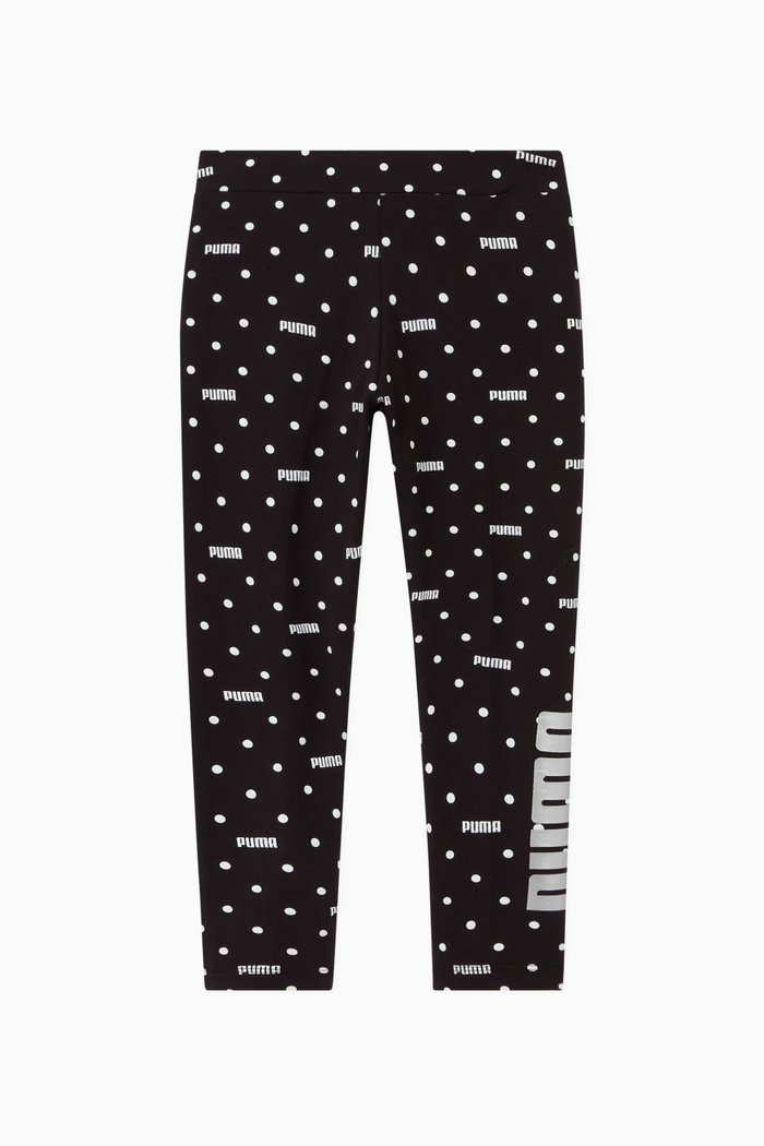 

Graphic Logo Cotton Leggings, Black