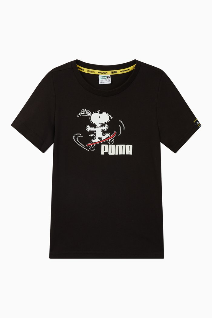 

x Peanuts Skating Cotton T-shirt, Black