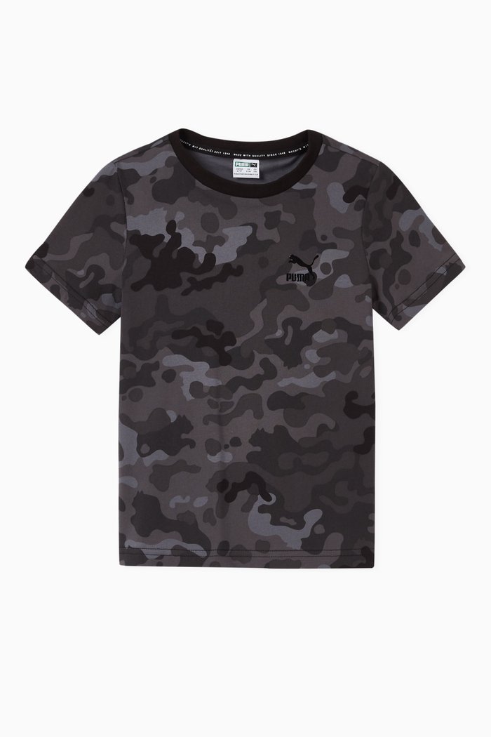 

Classics Camo Print Cotton T-Shirt, Black