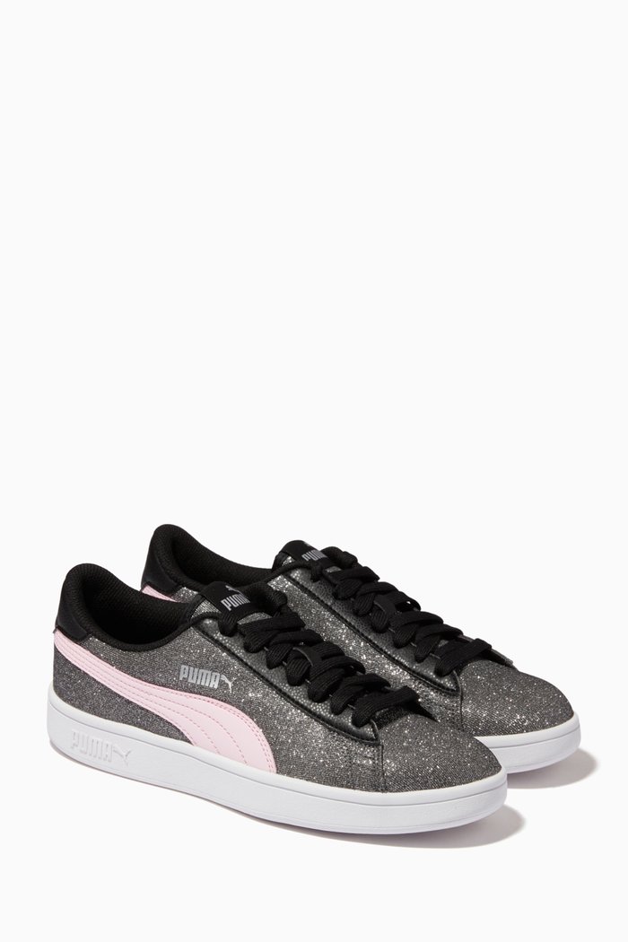 

Smash V2 Sneakers in Glitter Textile, Black