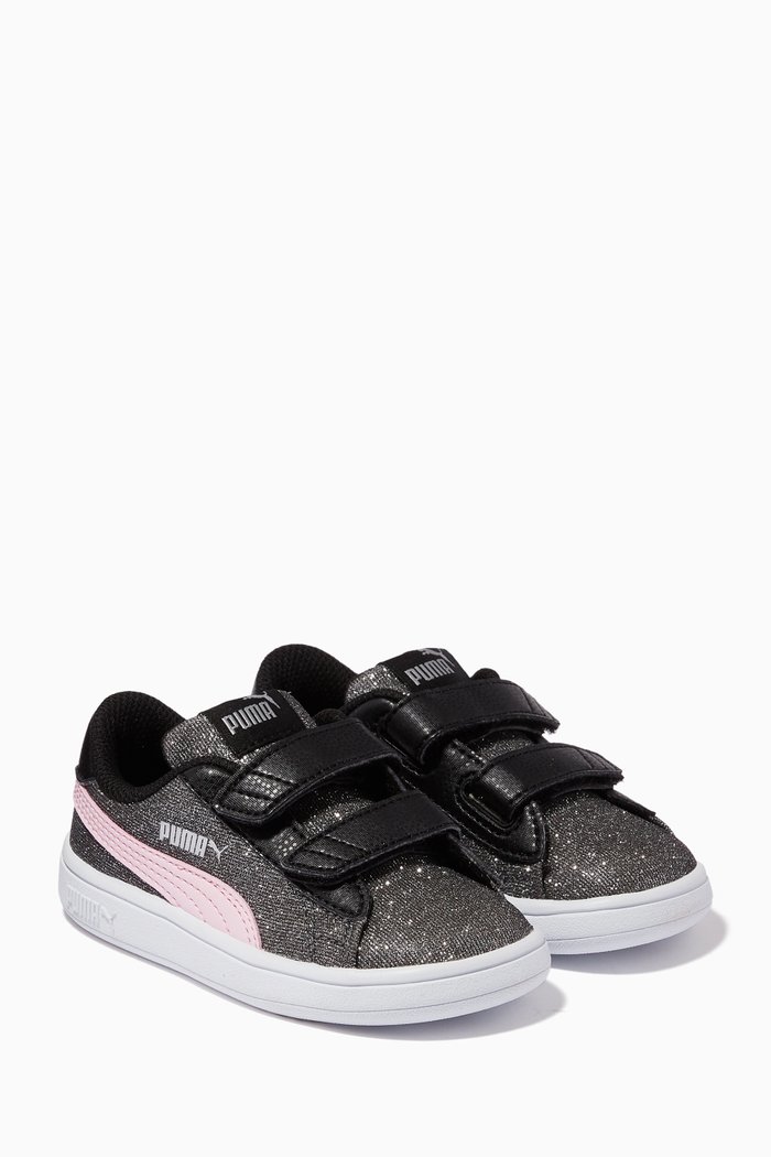 

Smash V2 Sneakers in Glitter Textile, Black