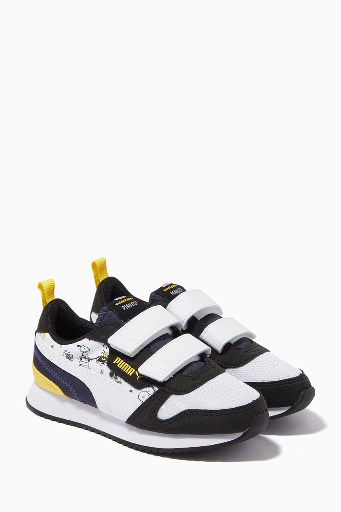 x Peanuts R78 Sneakers in Mesh, White