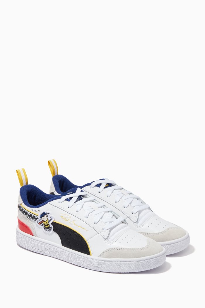 x Peanuts Ralph Samson Sneakers in Mixed Leather, White