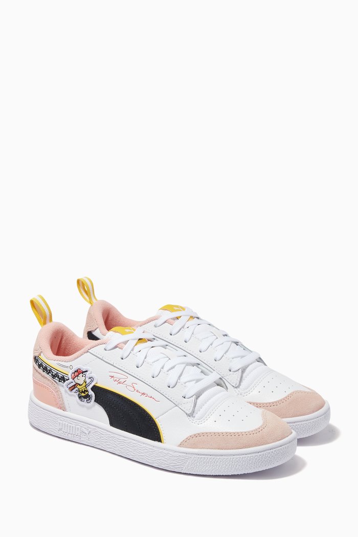 

x Peanuts Ralph Samson Sneakers in Mixed Leather, White