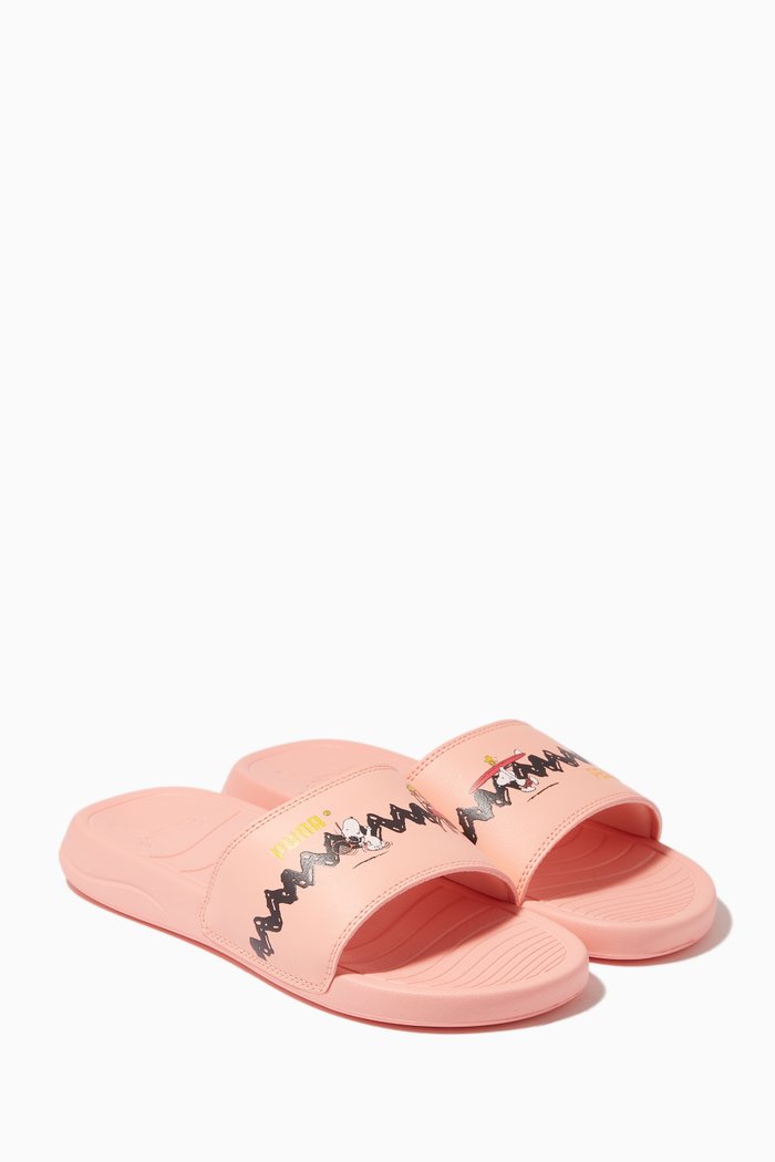 

x Peanuts Popcat Slides, Pink