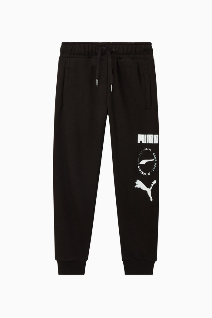

Alpha Logo Cotton Sweatpants, Black