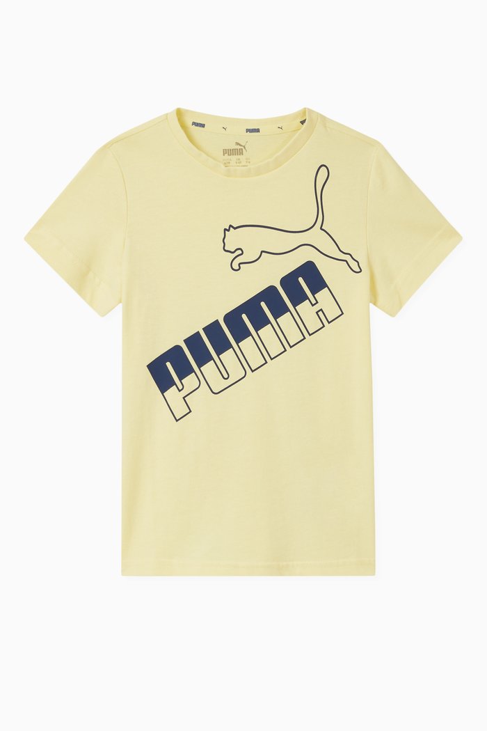 

Amplified Logo Cotton T-shirt, Yellow