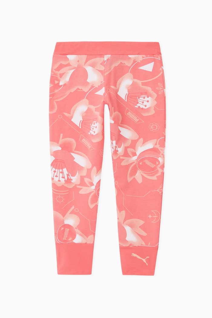

Alpha Floral Cotton Leggings, Pink