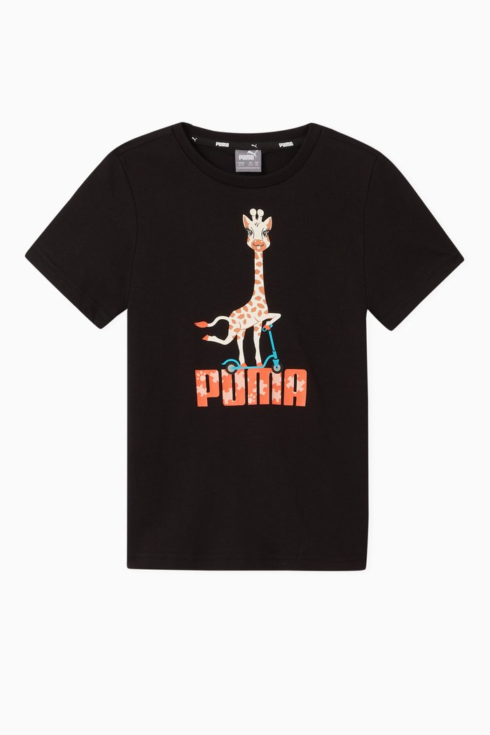 

Giraffe Paw Cotton T-shirt, Black