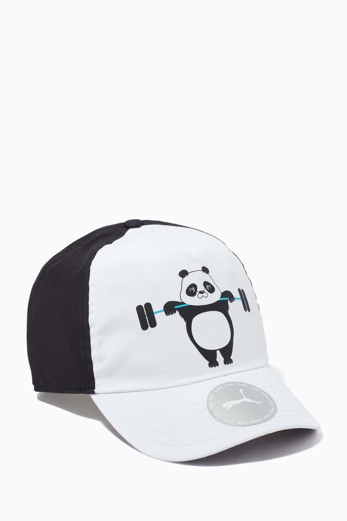 

Panda Baseball Cap, White