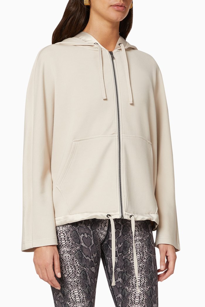 

Moreno Rayon Blend Zip Hoodie, Grey