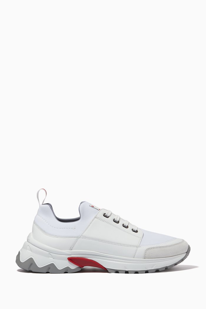 

Sneakers in Suede & Mesh, White