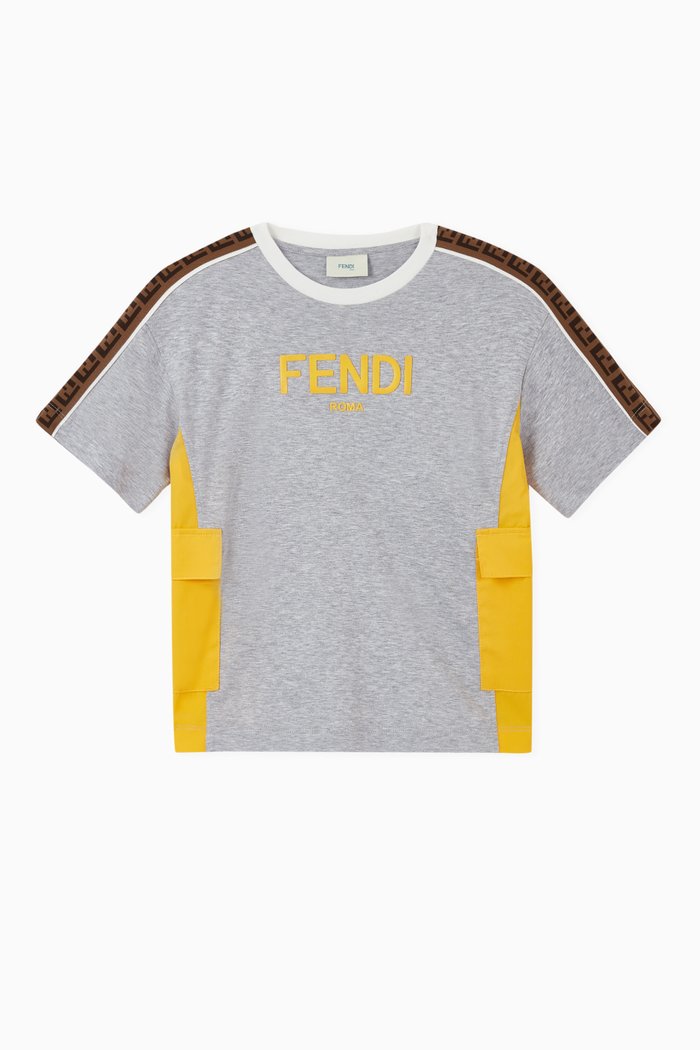 

FF Logo Cotton T-shirt, Grey