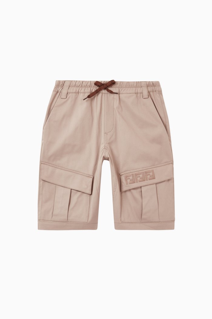 

FF Trim Shorts in Cotton, Neutral