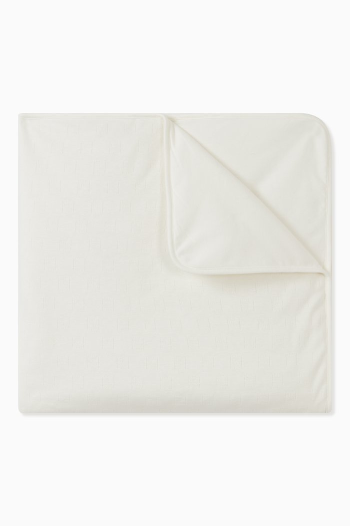 

Plain Baby Blanket in Cotton, White