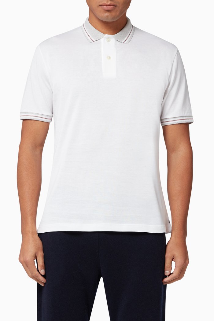 

Giza Cotton Polo, White