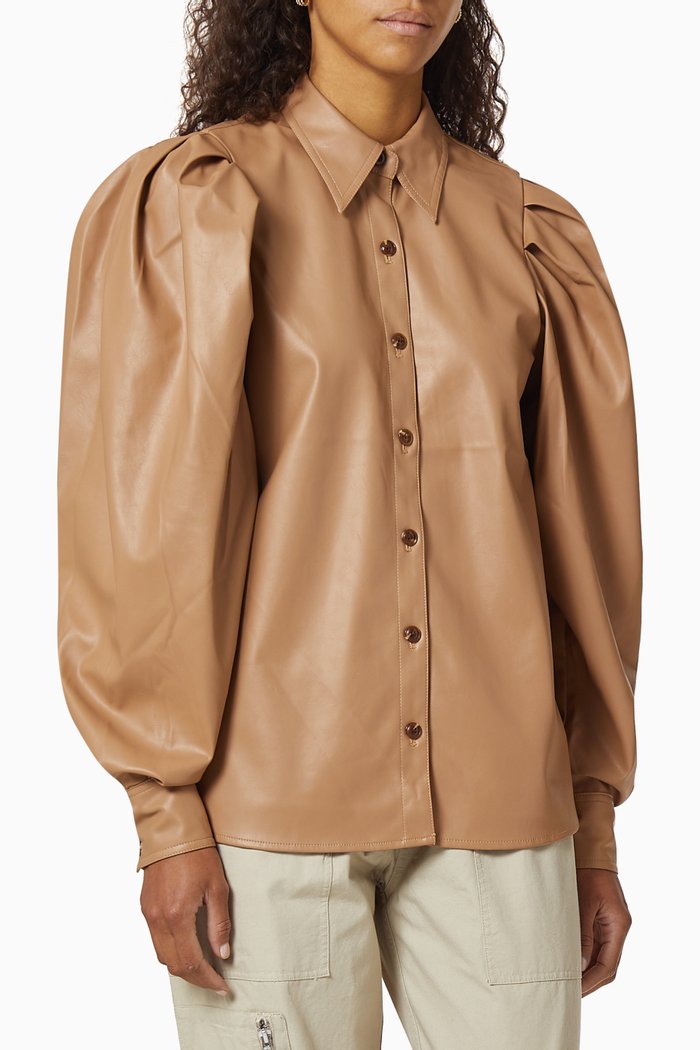 

Marie Sleeve Blouse, Brown