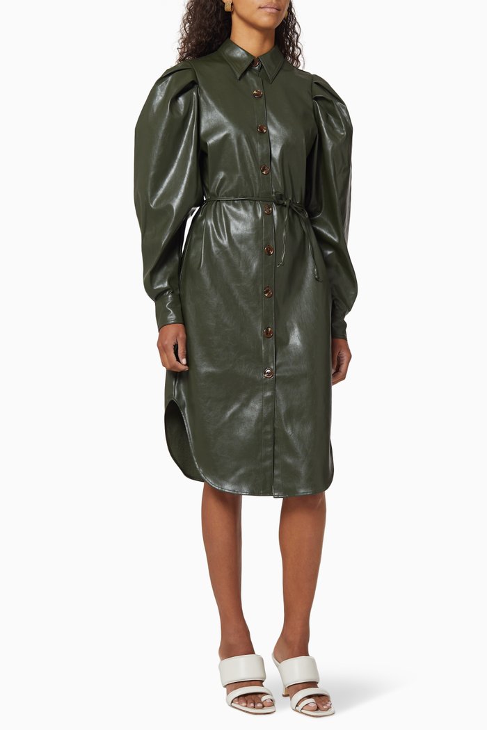 Marie Sleeve Dress, Green