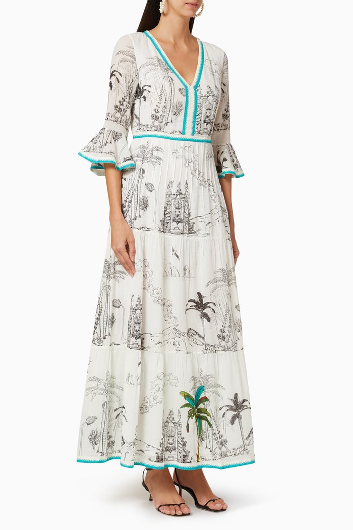 

Bella Prehistoric Positano Dress, White