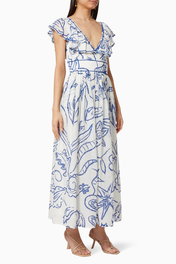 

Frida Paisley Dress, Blue