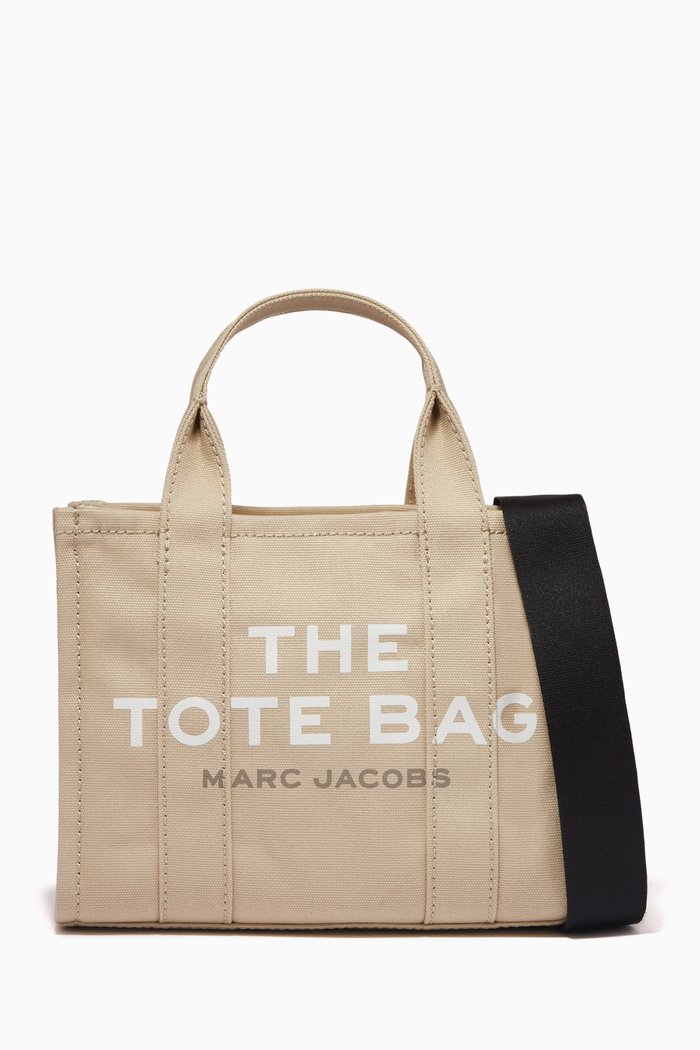 

Mini Traveler Tote Bag in Canvas, Neutral