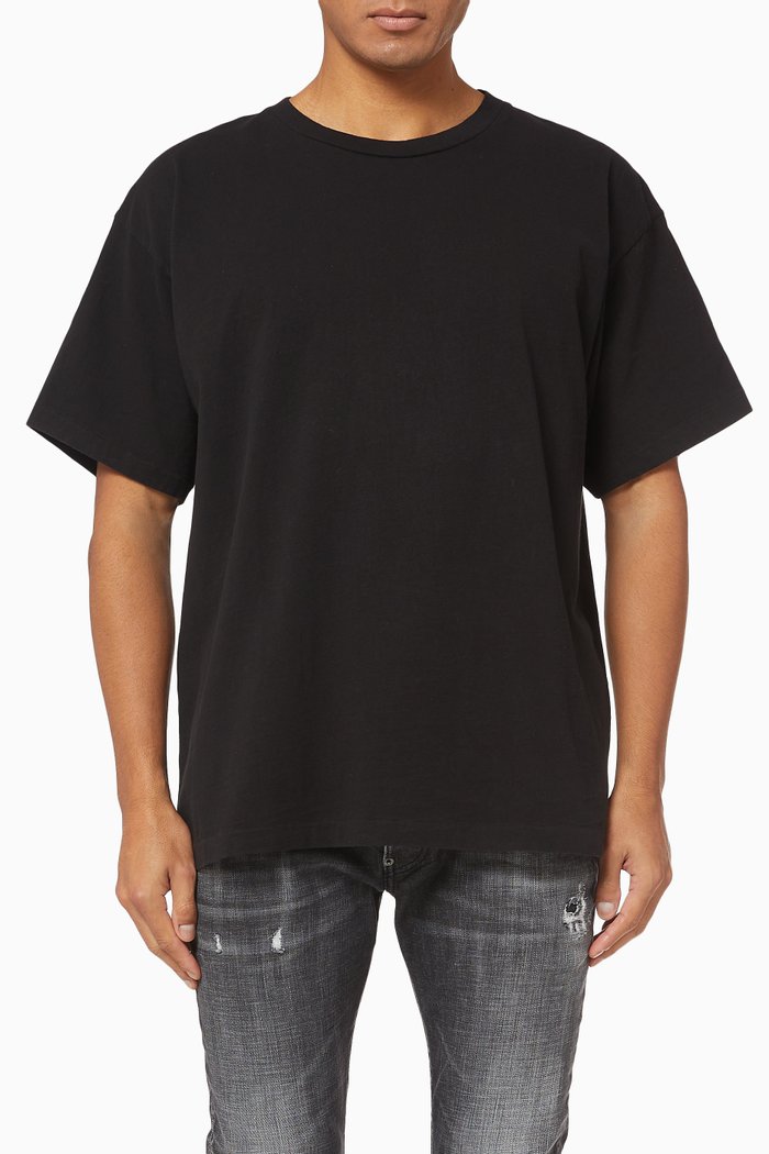 

University Recycled Cotton T-shirt, Black