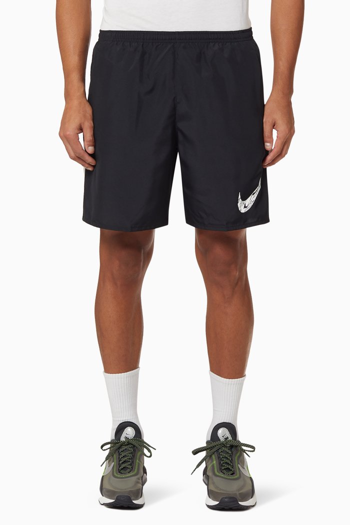 Wild Run 7" Graphic Running Shorts, Black