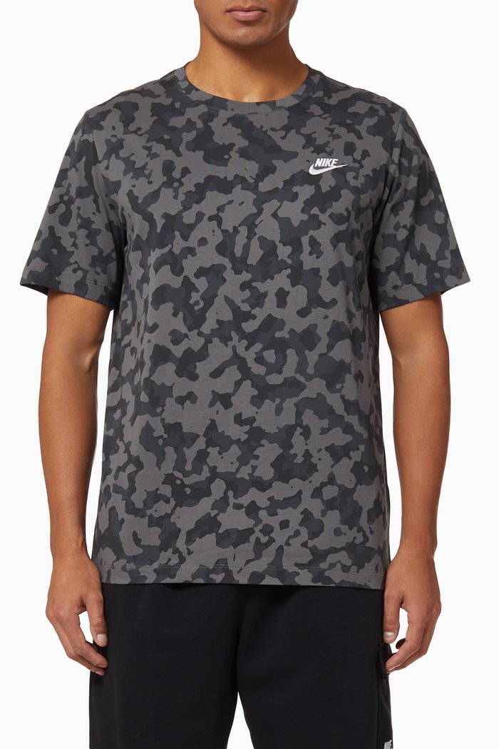 

Sportswear Club All Over Print Hook T-shirt, Grey