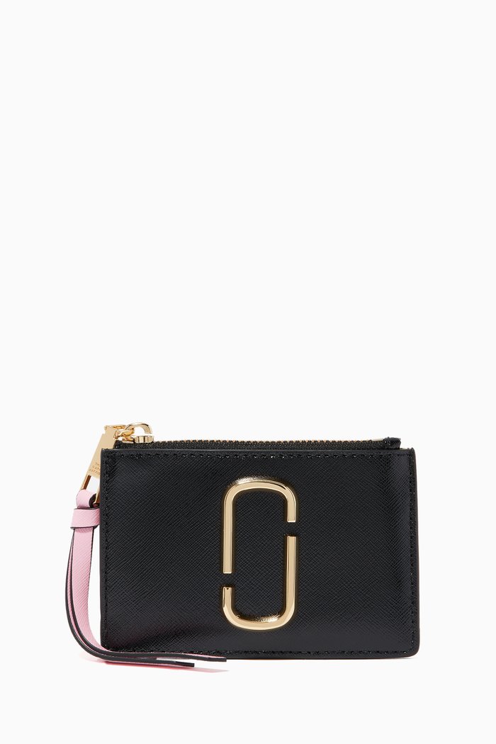 

Snapshot Top-Zip Wallet in Leather, Black