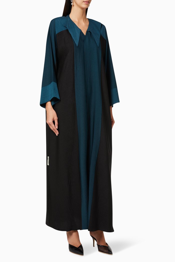 

Two Tone Silk Abaya, Multicolour