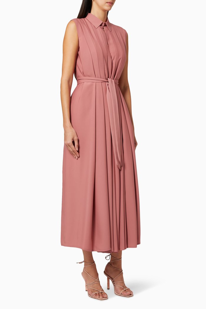

Belted Shirt Dress, Pink