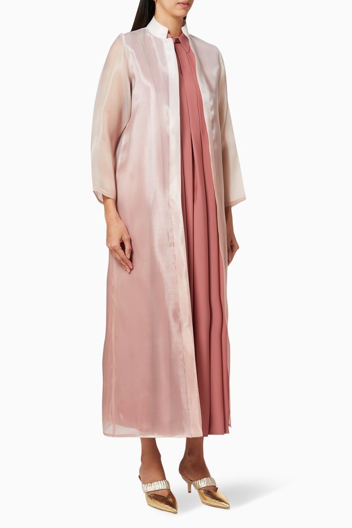 

Two Toned Silk Abaya, Multicolour
