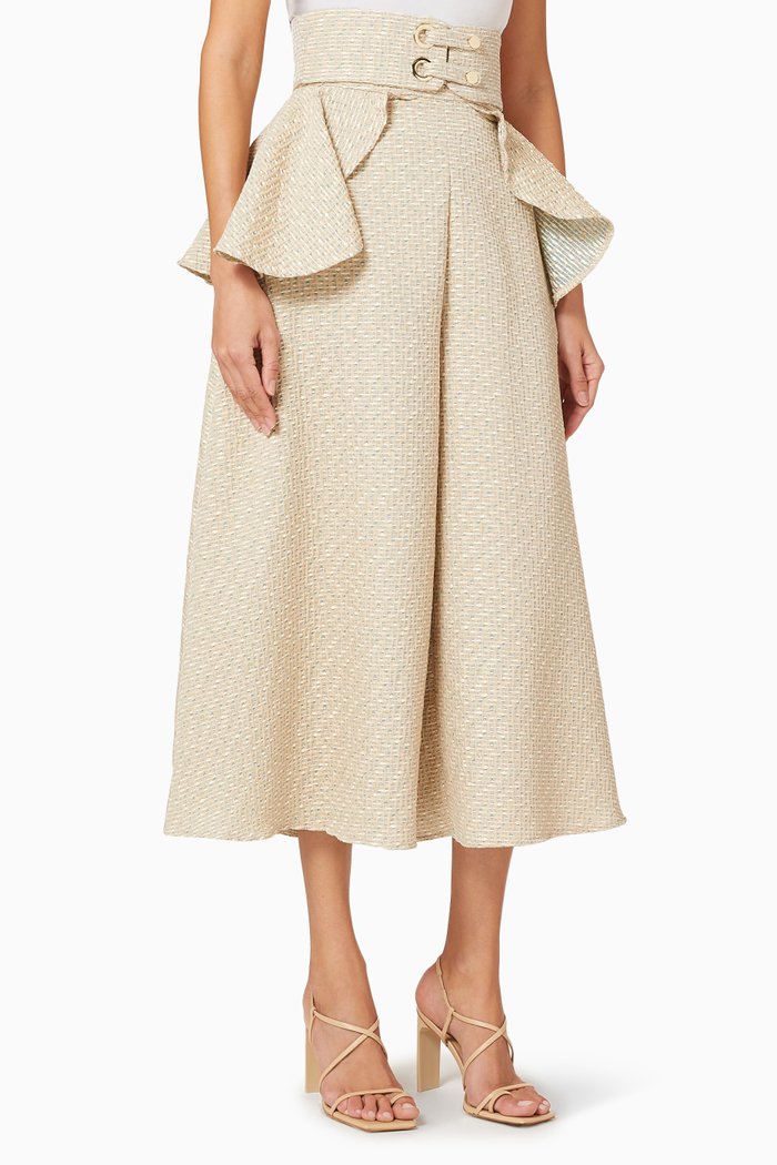 

Belted Frill Culottes, Neutral