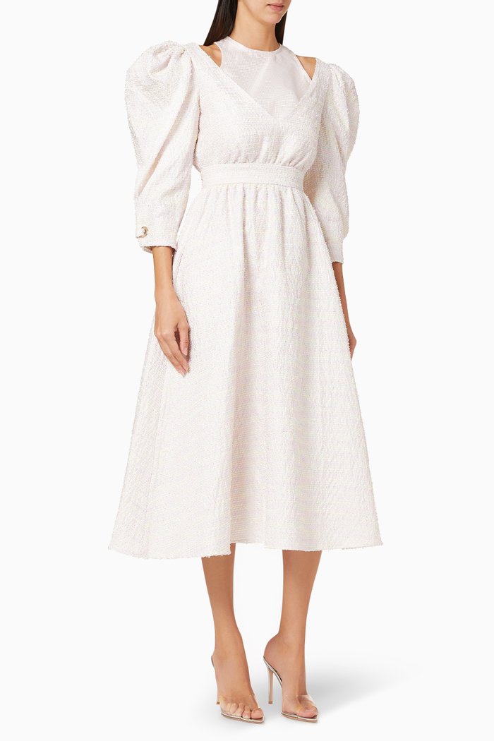 

Cut Out Textured Dress, Pink